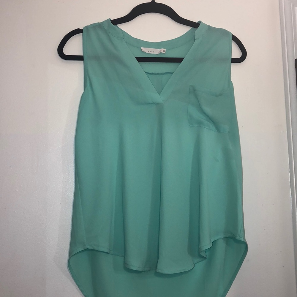 teal tank blouse